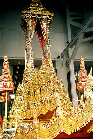 Royal chariot with canopy to  carry urn of Princess Galyani